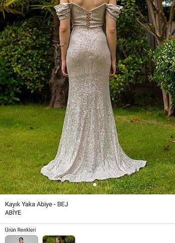 xl Beden camel Renk Pul payet abiye elbise