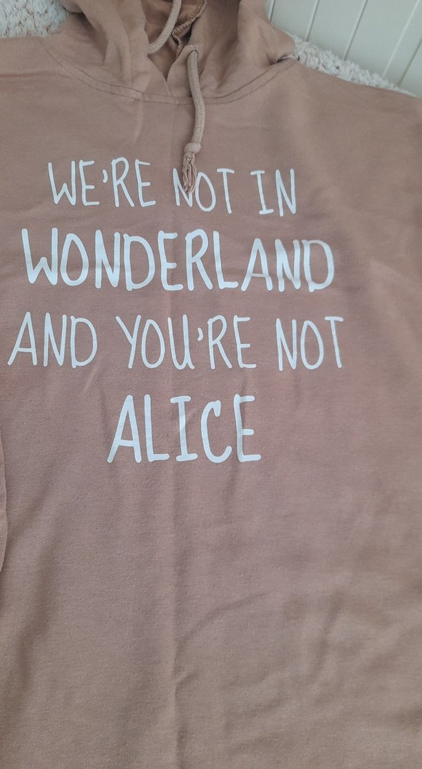 Bej Kapüşonlu Baskılı Kadın Sweatshirt - Görsel 2