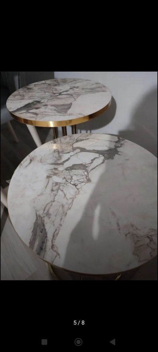 mermer desenli Gold 3lü sehba - Görsel 5