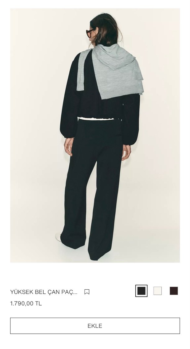 Zara yüksek bel pantolon - Görsel 3