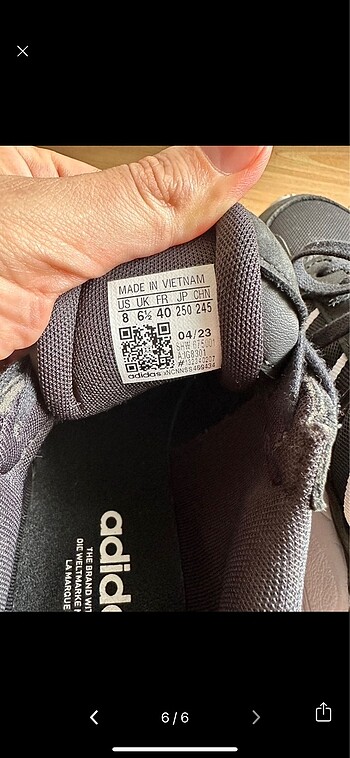 40 Beden Adidas spor ayakkabı