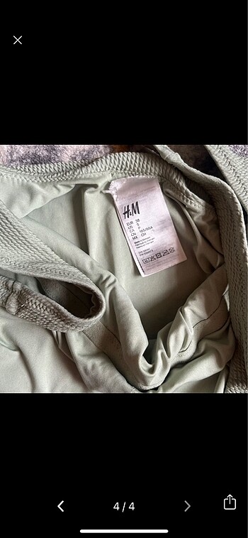38 Beden yeşil Renk H&M mint yeşili mayo