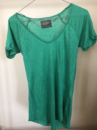 Yeşil Zara tişört bluz small beden
