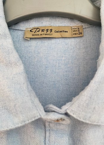 s Beden Uzun Kollu Mavi kışlık Denim Gömlek