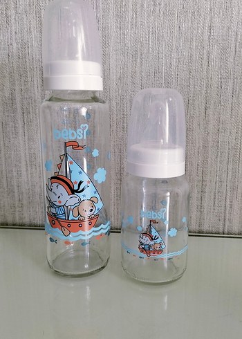 Bebs Cam Biberon Seti 2'li Mavi Pastel - Görsel 2