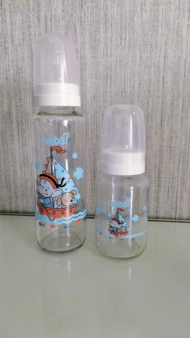 Bebs Cam Biberon Seti 2'li Mavi Pastel - Görsel 2