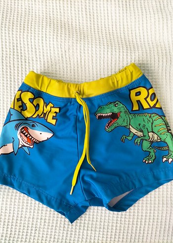 Renkli Baskılı Mavi Erkek Çocuk Mayo - Görsel 2