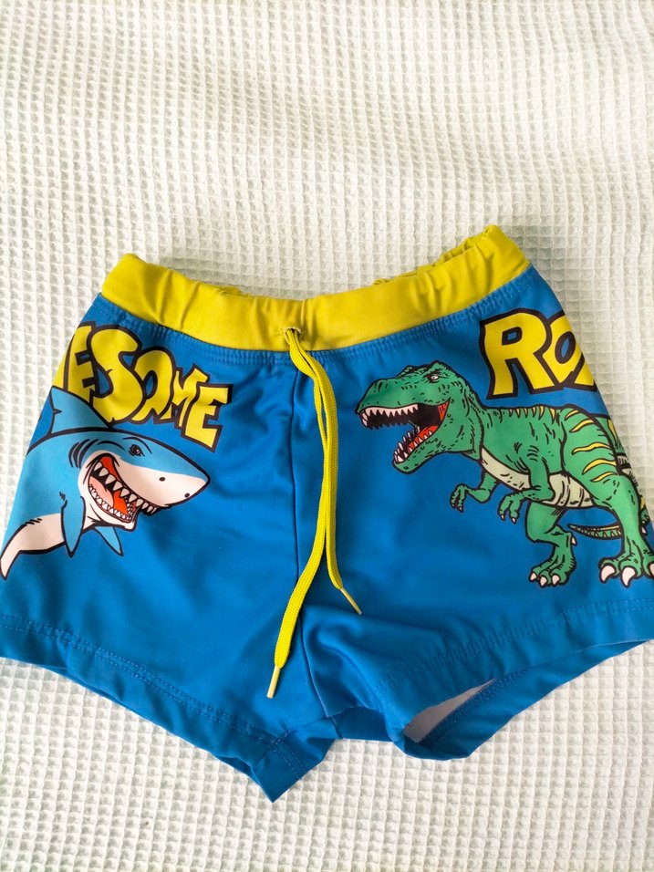 Renkli Baskılı Mavi Erkek Çocuk Mayo - Görsel 2