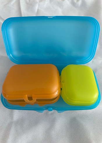 Tupperware beslenme kutusu Renkli Plastik Saklama Kutuları Seti - Görsel 2
