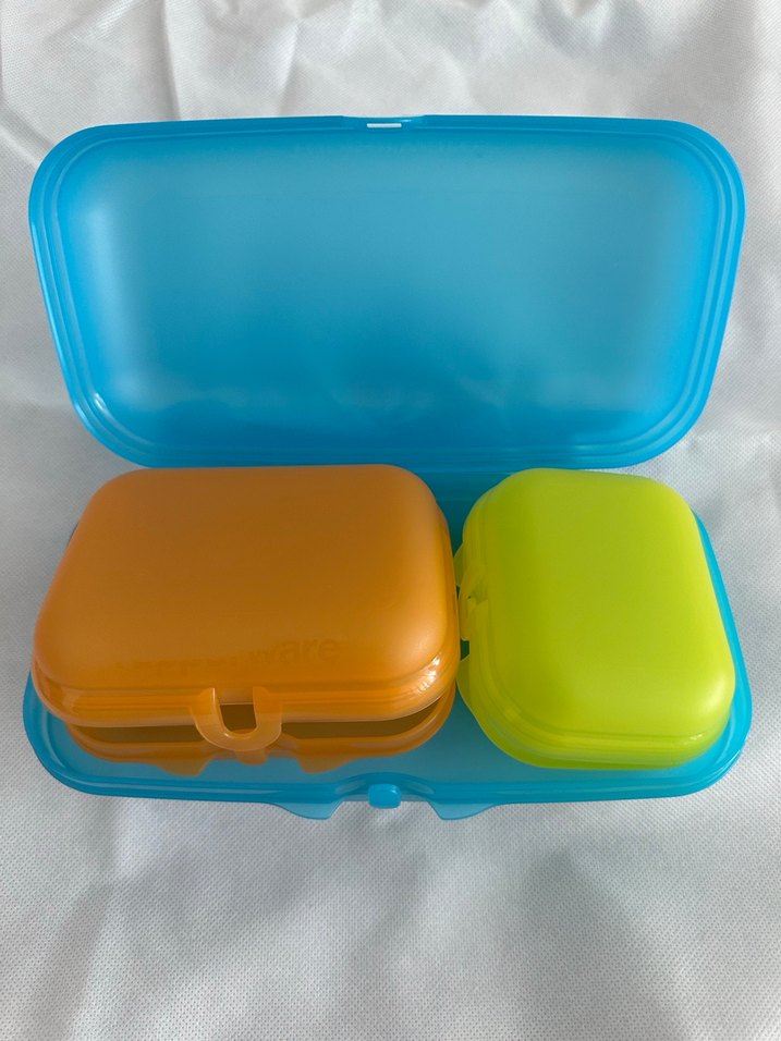 Tupperware beslenme kutusu Renkli Plastik Saklama Kutuları Seti - Görsel 2