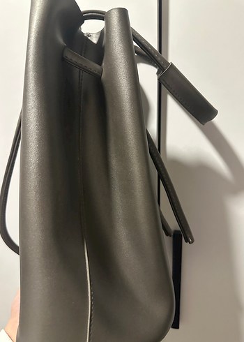 Gri Deri Minimalist Kadın Çanta - Görsel 4