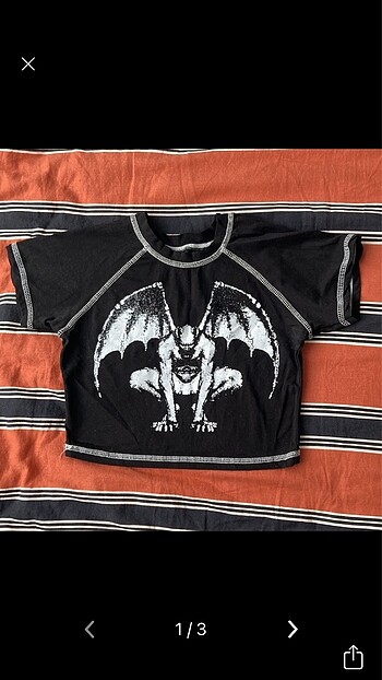 Y2k Gotik Killstar Baskılı Crop
