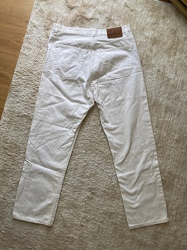 Vintage Beyaz Dad Jean Straight Jean