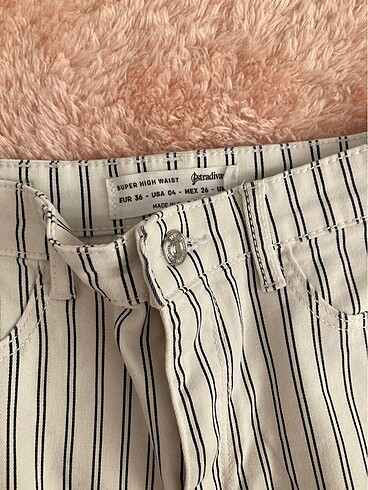 s Beden Stradivarius Çizgili Dar Paça Skinny Pantolon
