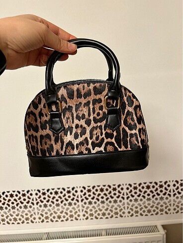 Leopar desen çanta