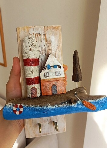 Beden çeşitli Renk Driftwood anahtarlık