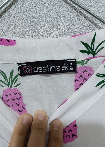 Diğer Pembe Ananas Baskılı tunik