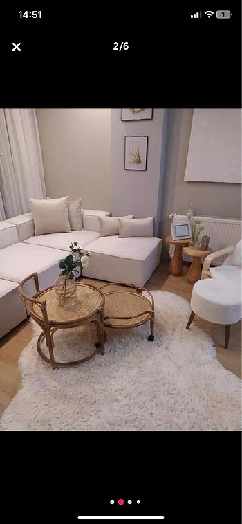 Rattan sehpa
