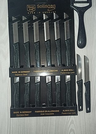 Solingen tirtiksiz meyve bıçağı takımı ve soyacak 