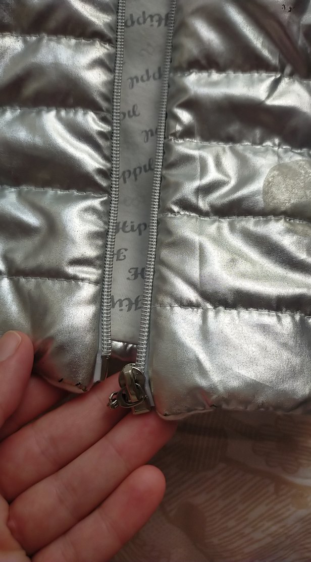 Kız Çocuk Gri Kapüşonlu Şişme Yelek - Görsel 5