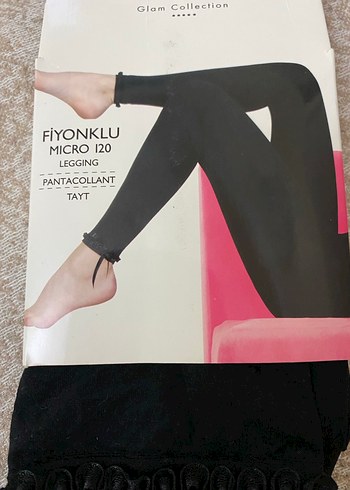 Siyah Elastik Midi Kadın Tayt - Görsel 2