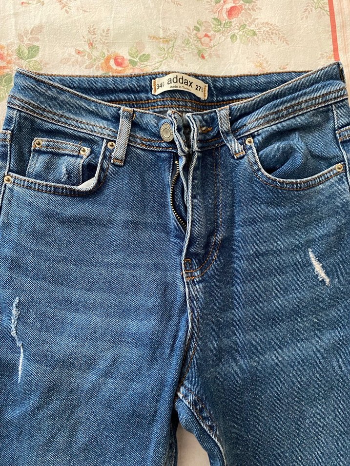 Kadın Mavi Denim Dar Kesim Günlük Jean - Görsel 2