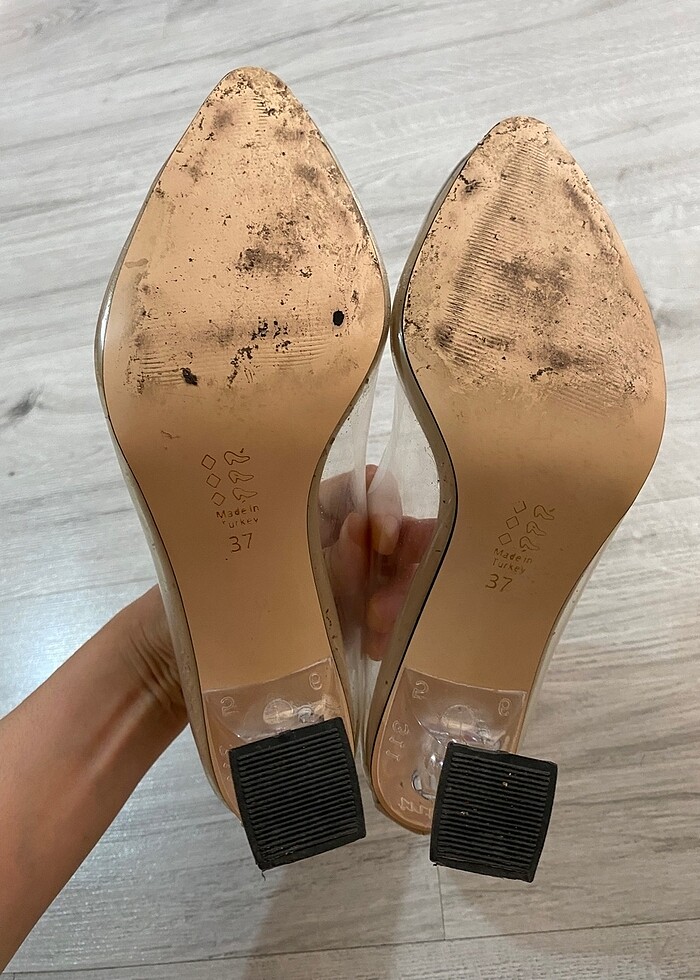 Şeffaf topuklu ayakkabı - Görsel 5