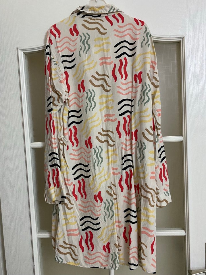 Renkli Bağlama Desenli Uzun Tunik - Görsel 3