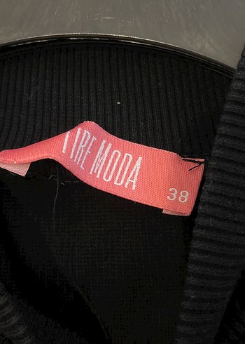 Siyah Midi Yüksek Yaka Fitilli Triko Elbise - Görsel 3