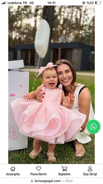 Diğer Bebek gelinlik abiye doğum günü elbisesi Larissa gogel
