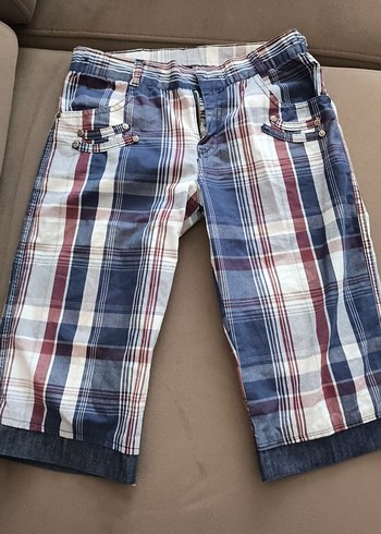 Erkek Çok Renkli Oversize Kemerli Şort