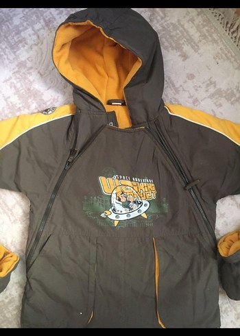 Fermuarlı Gri Erkek Bebek Kayak Tulumu - Görsel 7