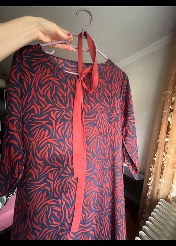 Bordo Desenli Bohem Kadın Uzun Elbise - Görsel 6