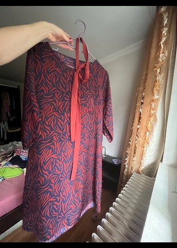 Bordo Desenli Bohem Kadın Uzun Elbise - Görsel 4