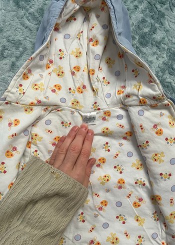 Gri Bebek Erkek Nakışlı Fermuarlı Mont - Görsel 4