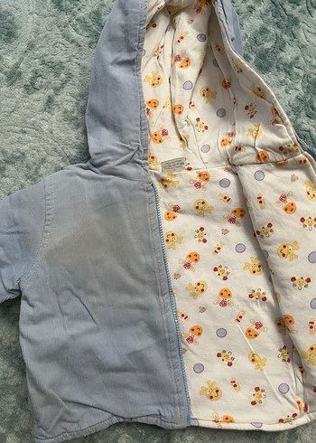 Gri Bebek Erkek Nakışlı Fermuarlı Mont - Görsel 2