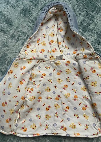 Gri Bebek Erkek Nakışlı Fermuarlı Mont - Görsel 5