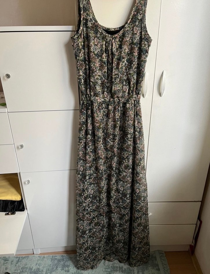 Bohem Çok Renkli Askılı Hamile Tulum - Görsel 3