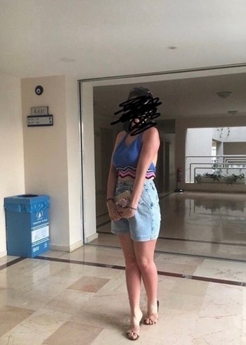 Bağlamalı Bel Detaylı Mavi büstiyer - Görsel 2