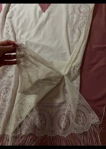 Bohem Dantel Detaylı Mini Pareo - Görsel 8