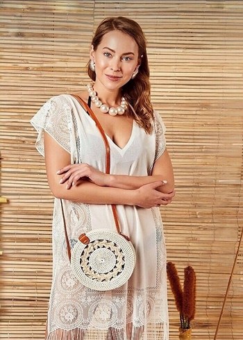 Bohem Dantel Detaylı Mini Pareo - Görsel 6