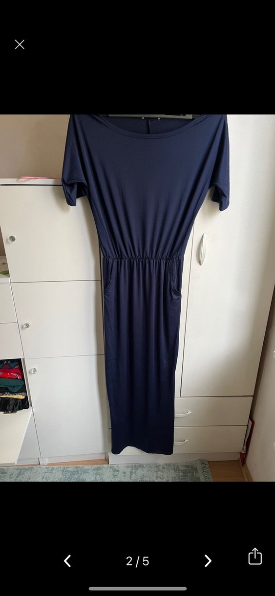 Lacivert Elbisesi - Görsel 3