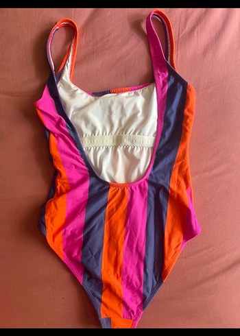 Çok Renkli Çizgili Kadın Mayo - Görsel 3