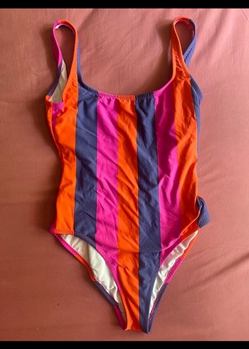 Çok Renkli Çizgili Kadın Mayo - Görsel 2