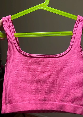 Pembe Basic Atlet Crop Top - Görsel 4