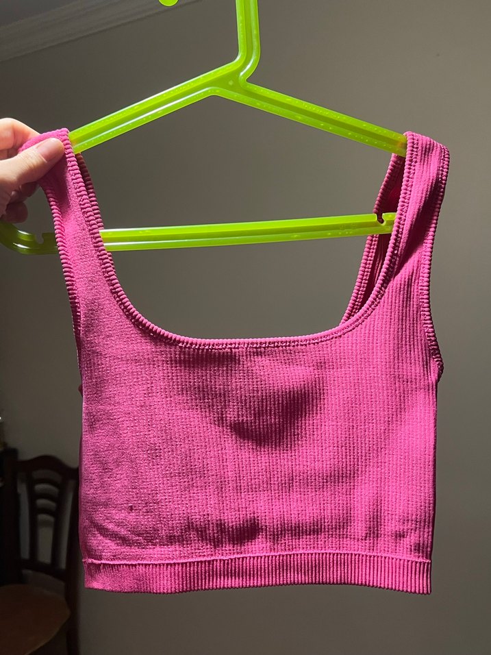 Pembe Basic Atlet Crop Top - Görsel 2