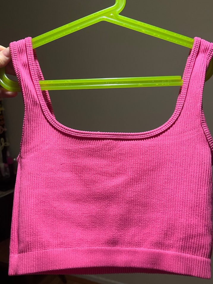 Pembe Basic Atlet Crop Top - Görsel 4