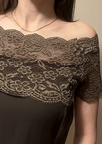 Gri Dantel Detaylı Uzun Straplez Tulum - Görsel 6