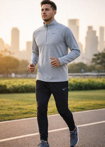 Nike Running Dri Fit Yarim Fermuarli Ust
