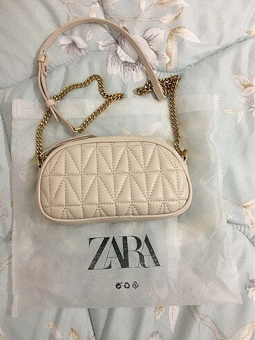 Zara bej kapitone çanta